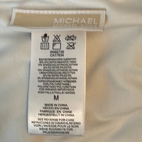 Michael Kors Racerback Tankini Colorblock Top w/ Zip Front - Picture 7 of 11